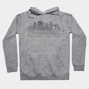 Zimbabwe Minimal Skyline Hoodie